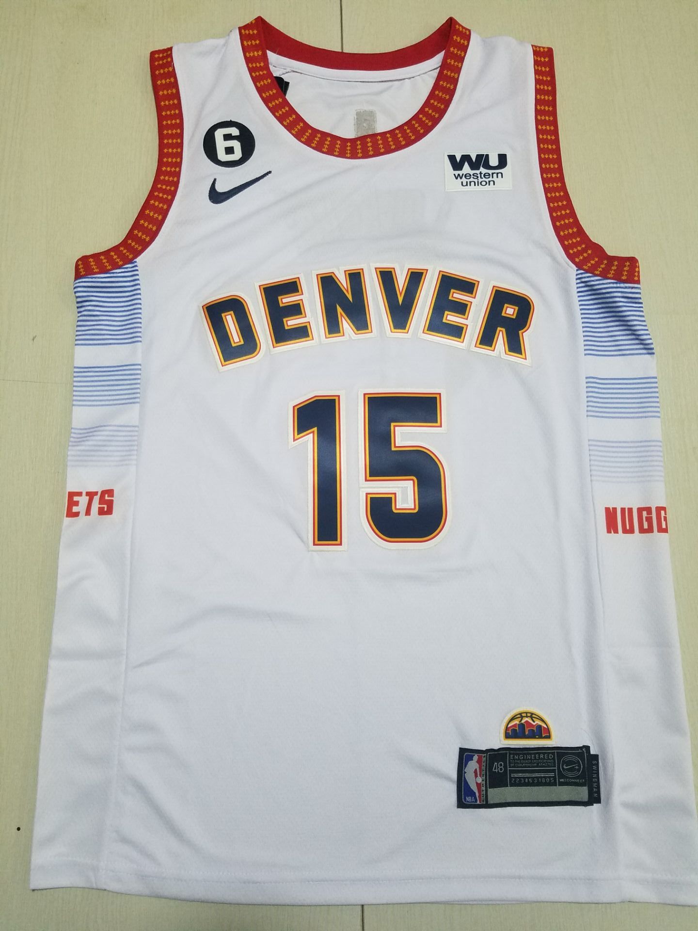 Men Denver Nuggets #15 Nikola Jokic White Nike City Edition 2022 NBA Jersey